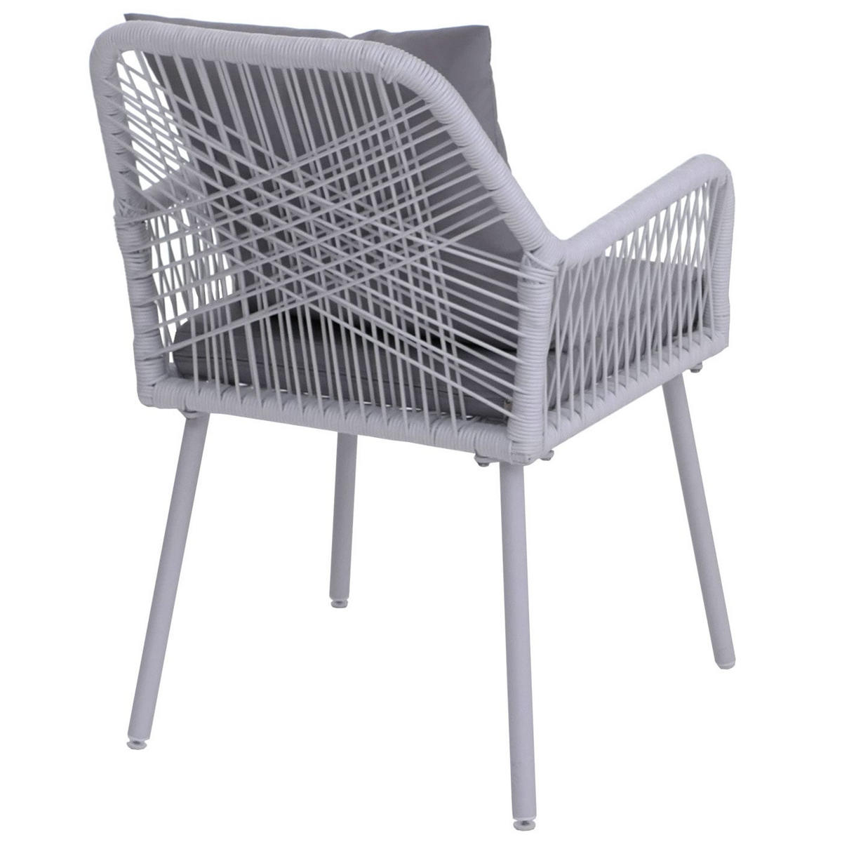 GARTENSTUHL 2er-Set 81x54x62cm Hellgrau - Grau, Metall (54/81/62cm) - PROREGAL