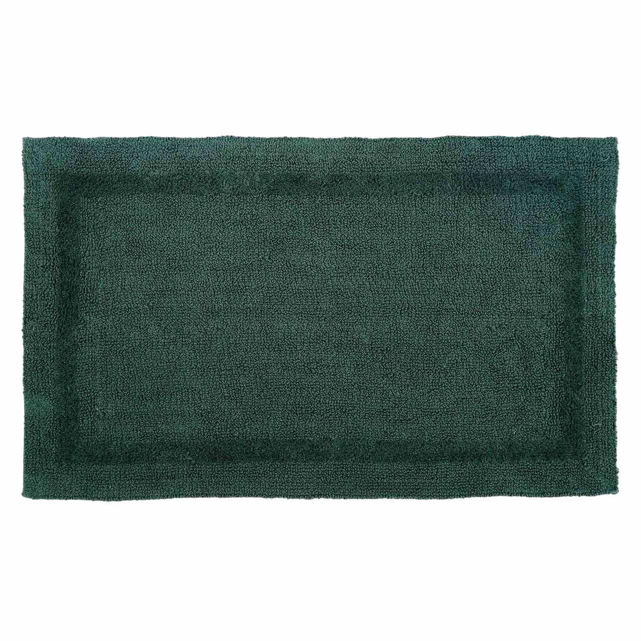 BADEMATTE 70/120 cm, 100% Baumwolle, wendbar - Waldgrün, Textil (70/120cm) - Homescapes