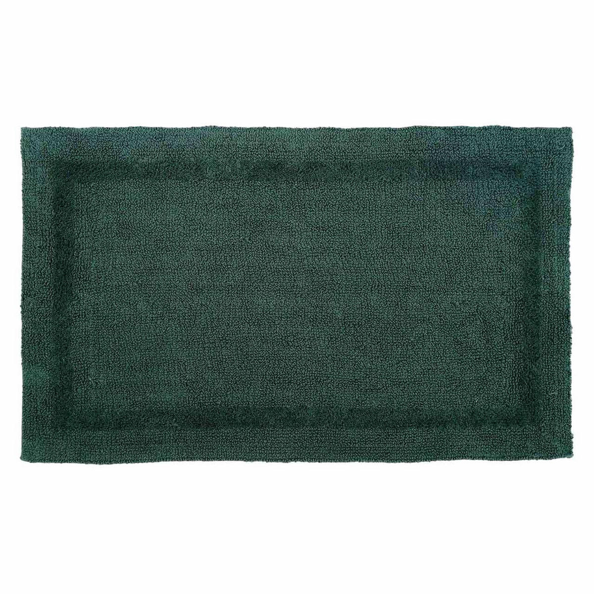 BADEMATTE 70/120 cm, 100% Baumwolle, wendbar - Waldgrün, Textil (70/120cm) - Homescapes