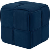 SITZWÜRFEL eckig 40/40/40 cm Cord Blau - Blau, Kunststoff/Textil (40/40/40cm) - CLP