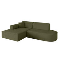 ECKSOFA Ottomane Links IREA-L1-v4 - 233x165x72,5 cm Grün - Grün, Holzwerkstoff/Textil (233/165cm) - ALTDECOR