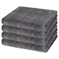 HANDTUCH Noblesse 4er-Set - Dunkelgrau, Textil (50/100cm) - Cawoe