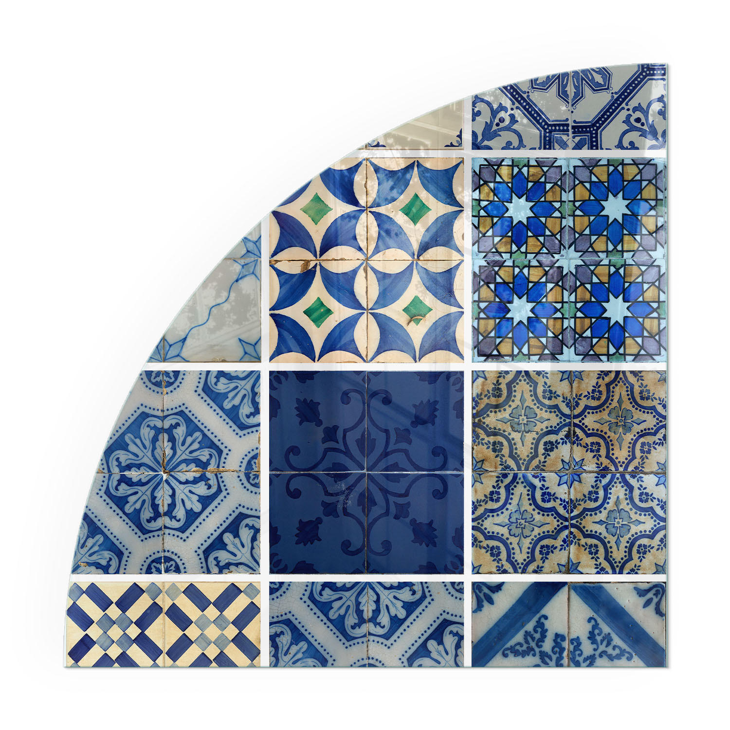 GLASPLATTE für Kamin 100x100 cm - Blau, Glas (100/100/0.4cm) - TULUP