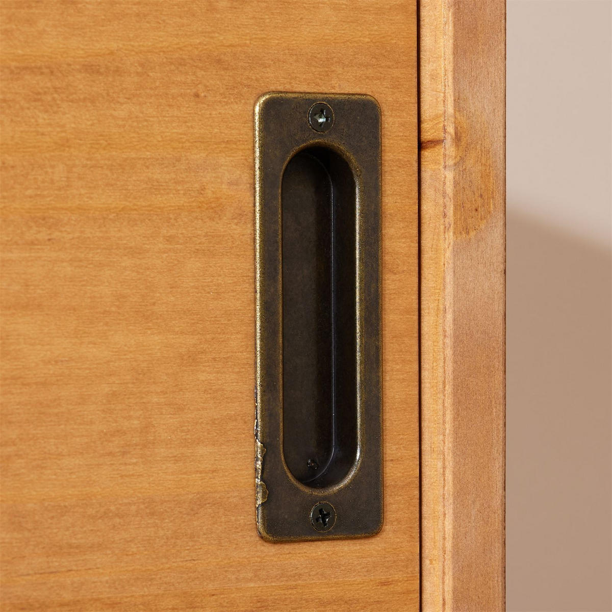LOWBOARD SELMA - Hellbraun, Holz (98/47/47cm) - IDIMEX