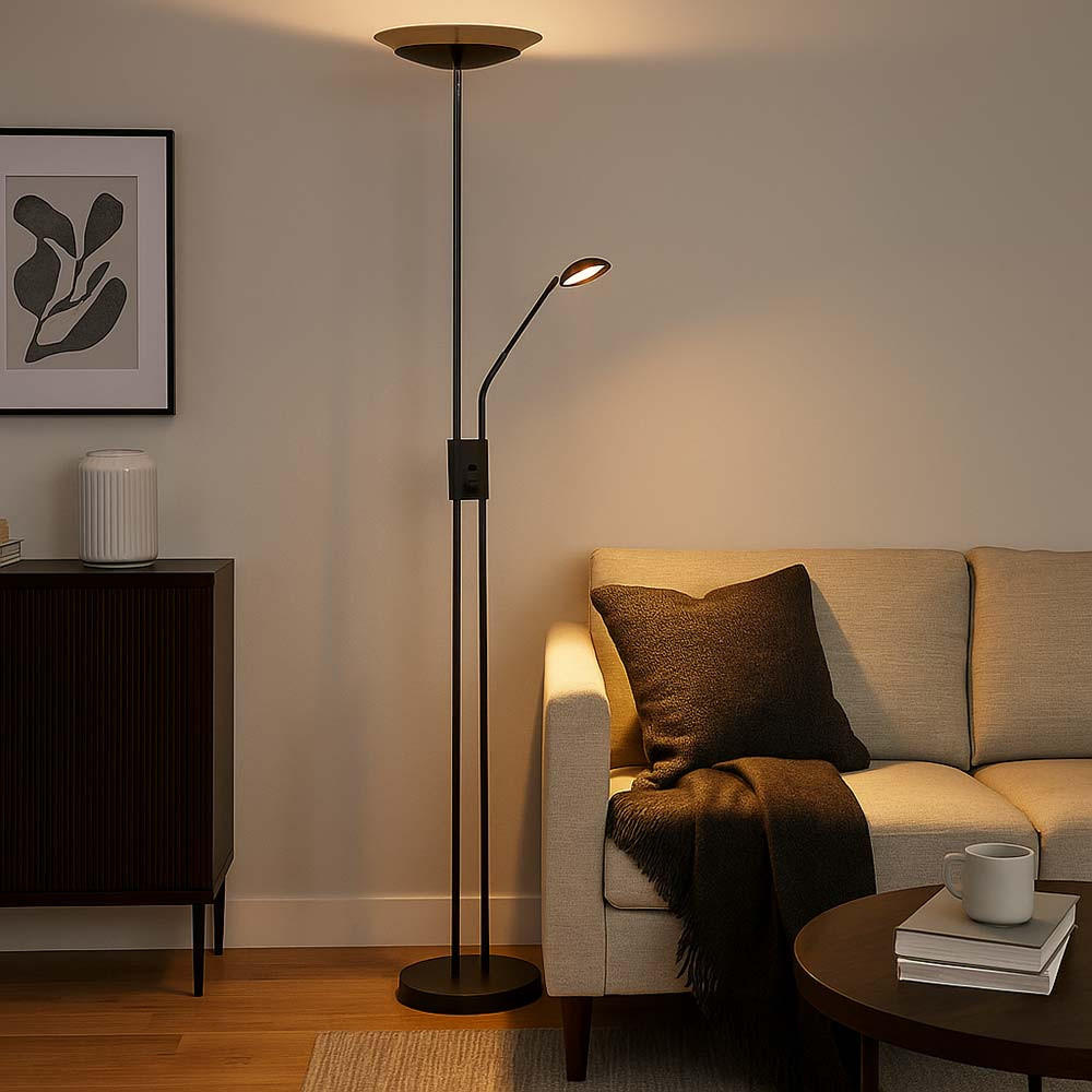 Thumbnail - Globo Lighting Led, Grau, Glas, 57x178.5x57 cm, Lampen & Leuchten, Innenbeleuchtung, Stehlampen, Stehlampen