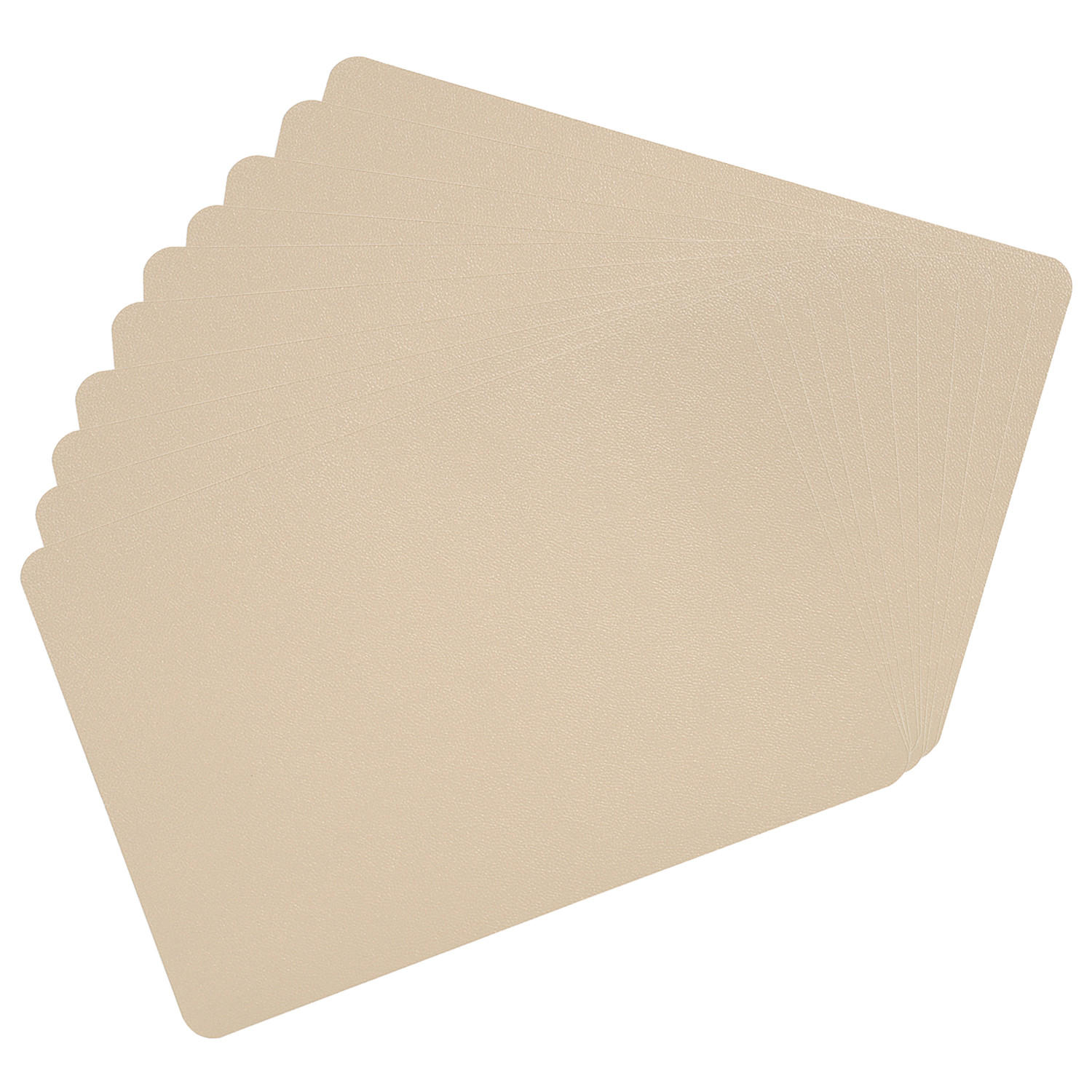 PLATZSETS, 10 Stück, Kunstleder Beige - 43 x 29 cm - Beige, Kunststoff (43/29/0.18cm) - Kesper