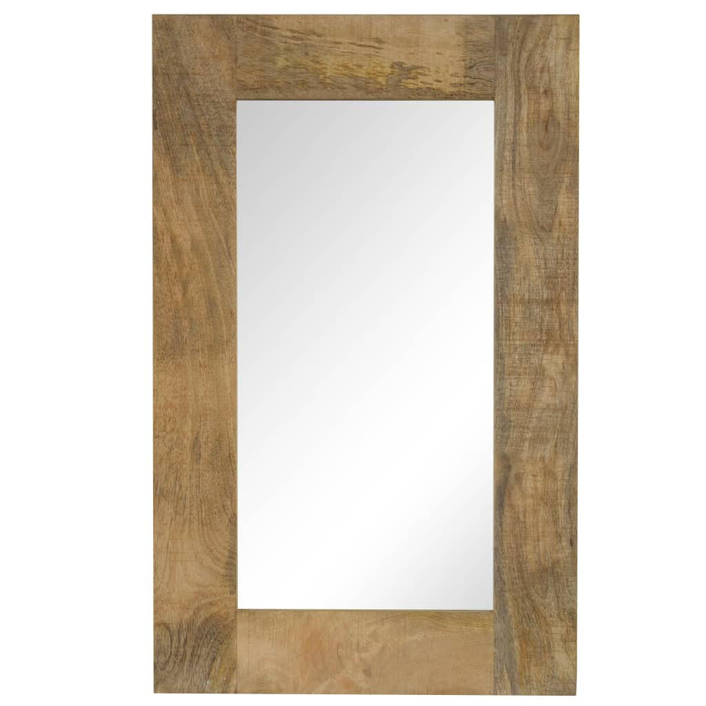 SPIEGEL Mangoholz Massiv 50 x 80 cm - Braun, Holz (50/80/1cm) - furnicato