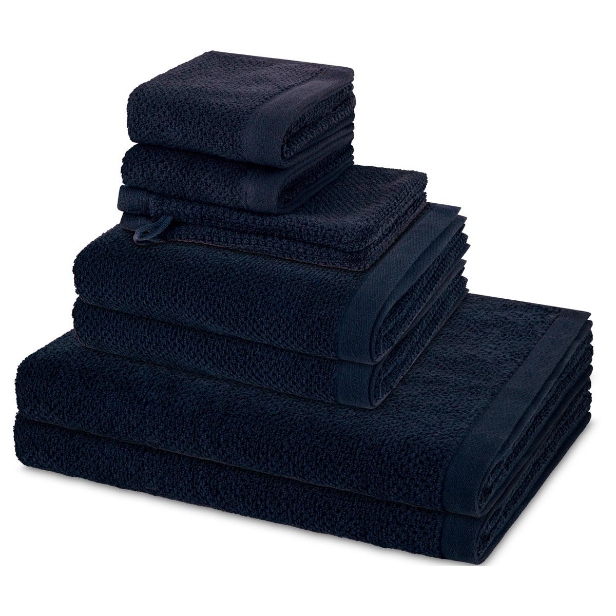 FROTTIERSET Bliss 8-teilig - Dunkelblau, Textil (50/100cm) - MÖVE