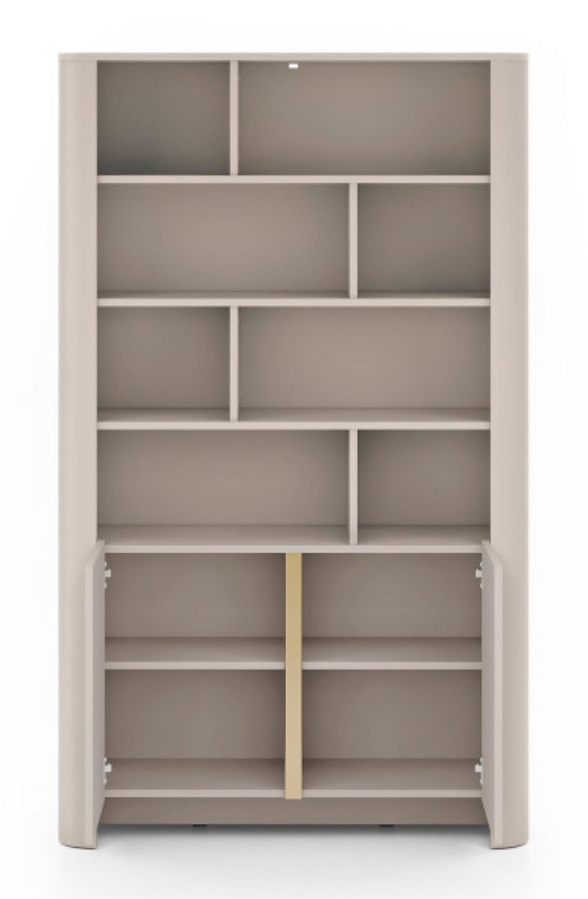 BÜCHERREGAL Kaschmir BALI Gerundete Formen Mit Regalen - Ecru, Holzwerkstoff (103/160/39cm) - Sepro Meble