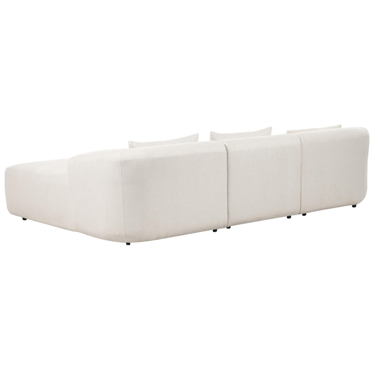 3-SITZER-ECKSOFA Stoff beige rechtsseitig Svansele - Beige, Textil (278/174cm) - Beliani