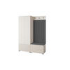 GARDEROBE Ritmo version 1 mit POLSTERPANEELEN DUNKELGRAU - Dunkelgrau/Beige, Holzwerkstoff (140/185/40cm) - Jerpax