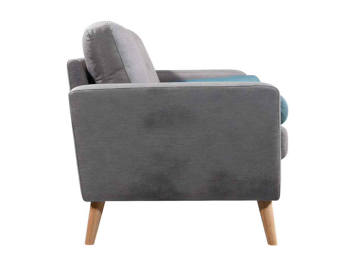 SOFA - 3 Personen - stoff - grau Tatum - Grau, Textil (182/83/81cm) - Vente-Unique