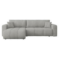 ECKSOFA Furyn Maxi Boucle - Schwarz/Grau, Holzwerkstoff/Kunststoff (274/145cm) - MIRJAN24