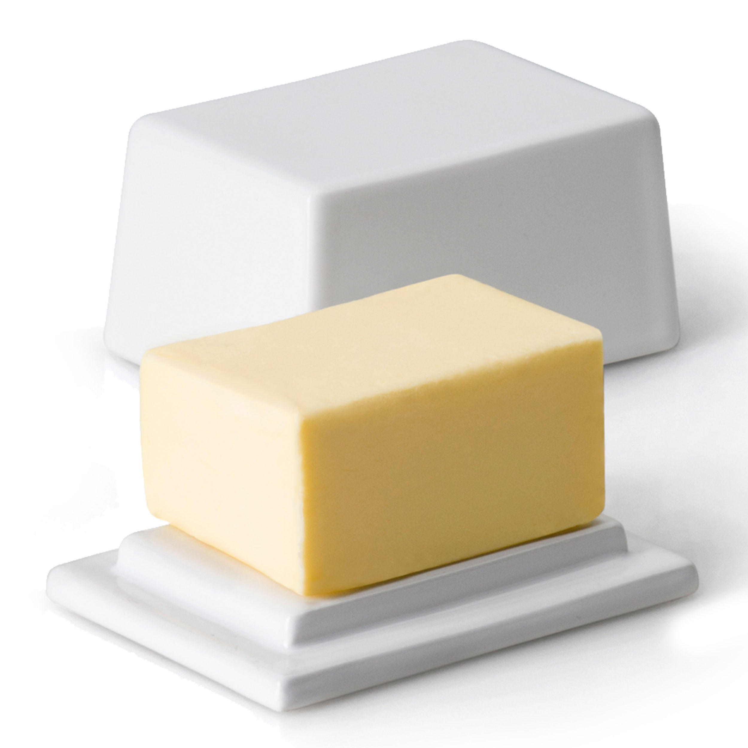 BUTTERDOSE für 125 g Butter, Keramik, Weiß - Weiß, Keramik (7/6/10cm) - Continenta