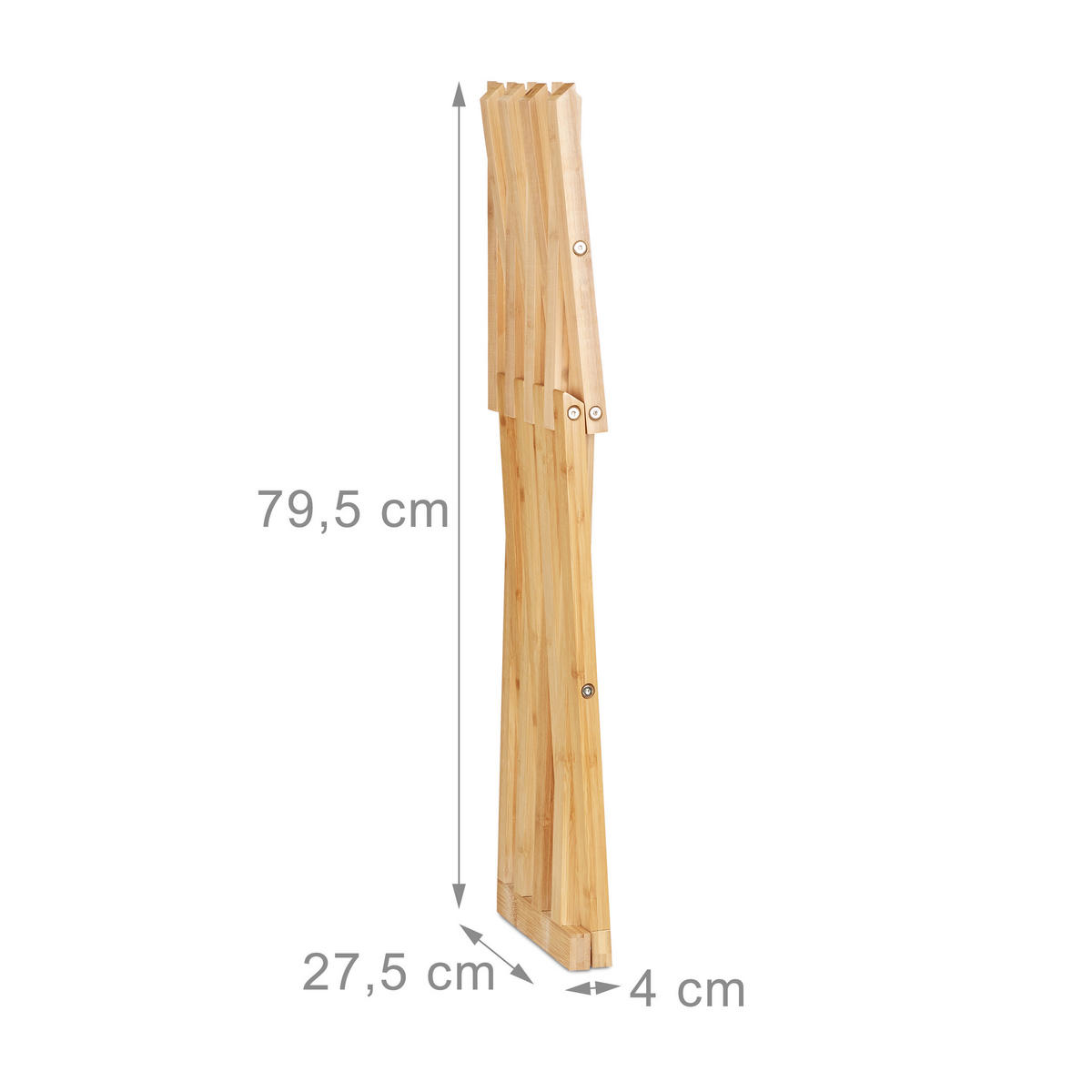 KLAPPHOCKER - Hellbraun, Holz (32.2/42/27.5cm) - Relaxdays