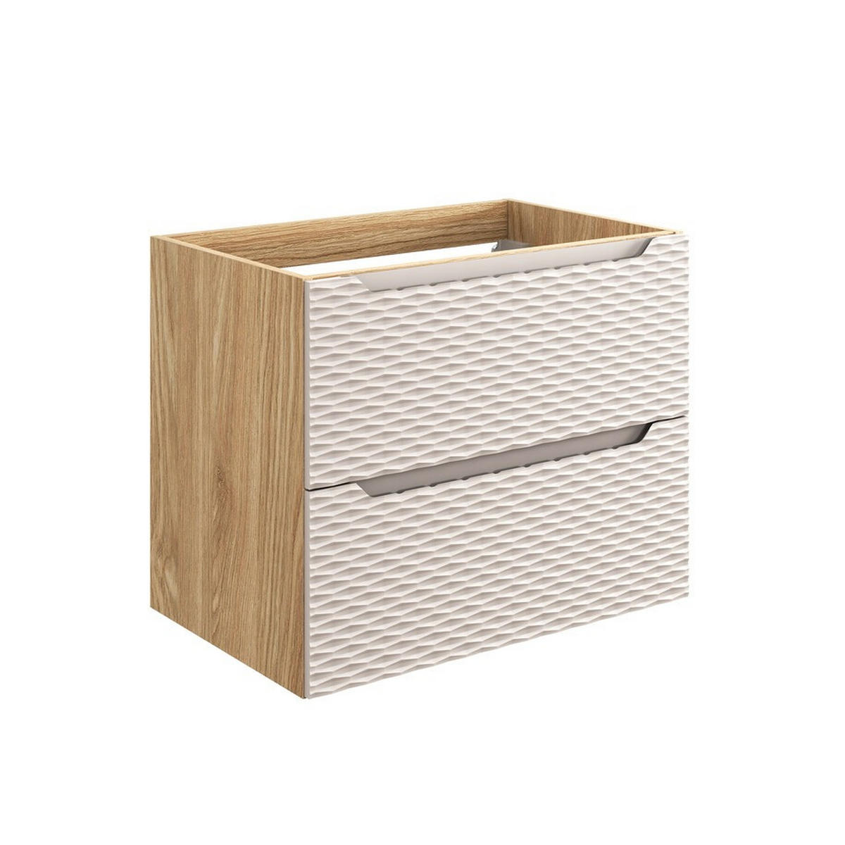 WASCHBECKENUNTERSCHRANK 70 cm 2 Teile - Ocean Beige O BM442 in Beige / Geölter Eiche - Beige, Holz (70/57/46cm)