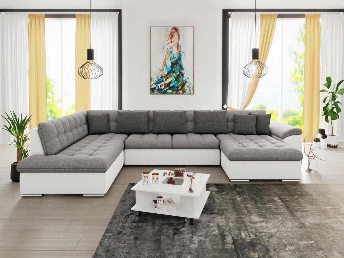 WOHNLANDSCHAFT Niko Bis Lux, Seite: Rechts - Multicolor, Holz/Textil (348/76/205cm) - MIRJAN24