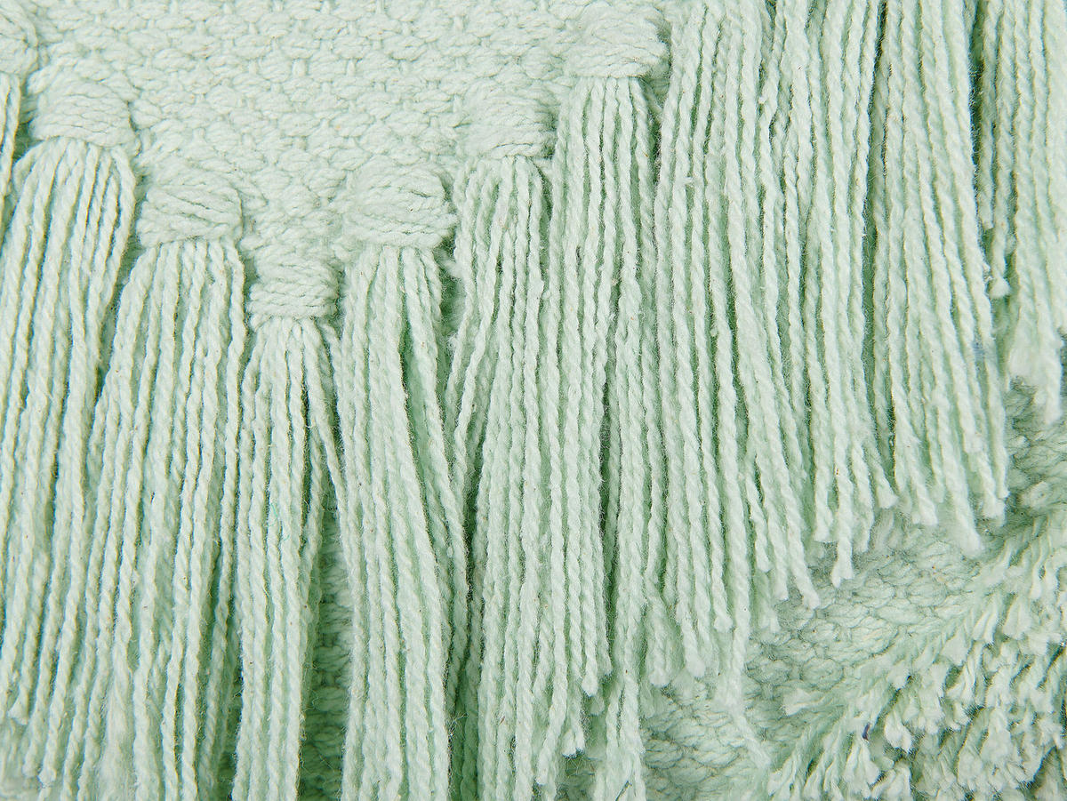 DEKOKISSEN Hellgrün 45/45 cm Bacopa - Hellgrün, Naturmaterialien/Textil (45/45cm) - Beliani