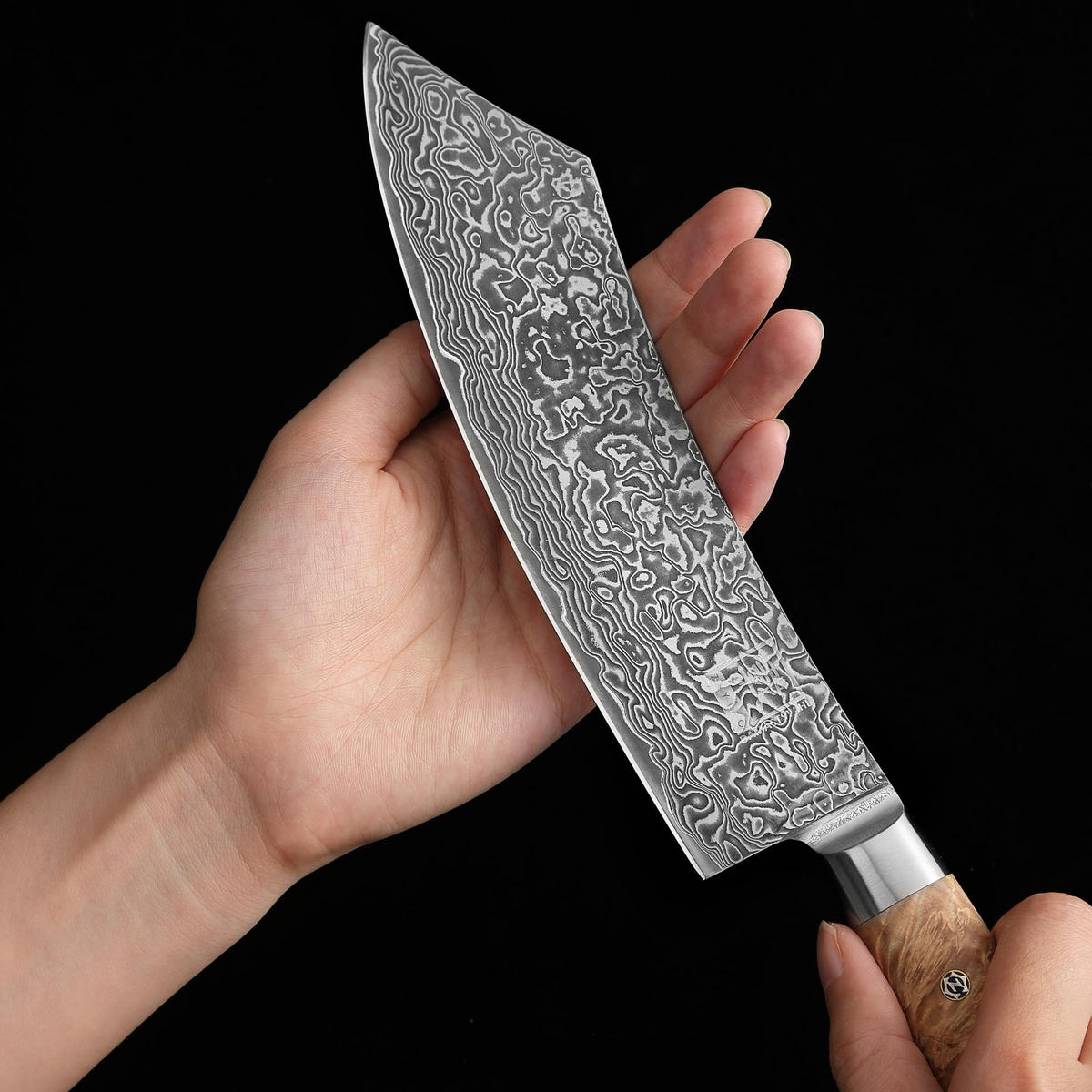 BLOCKMESSER 20 cm - Birkefarben, Holz/Metall (34cm) - Zayiko