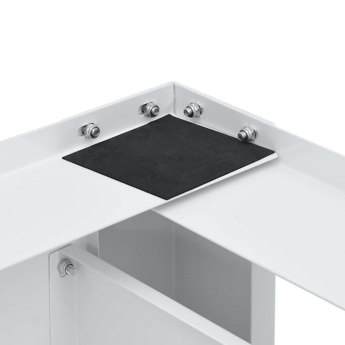 DOPPEL-UNTERGESTELL Für Waschmaschine Und Trockner Weiß - Weiß, Metall (54.5/32.5/127cm) - vidaXL