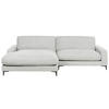 3-SITZER-ECKSOFA hellgrau linksseitig Maloy - Schwarz/Grau, Textil (272/189cm) - Beliani