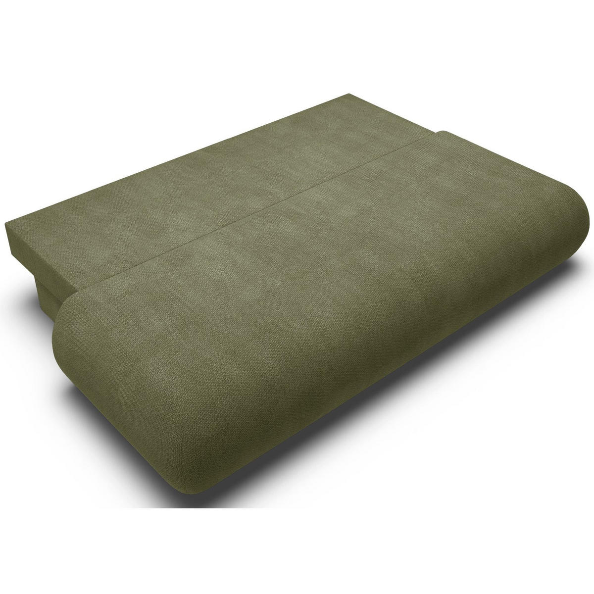 3-SITZER SCHLAFSOFA Olivgrün Chenille - Schwarz/Olivgrün, Kunststoff/Textil (214/74/100cm) - Selsey