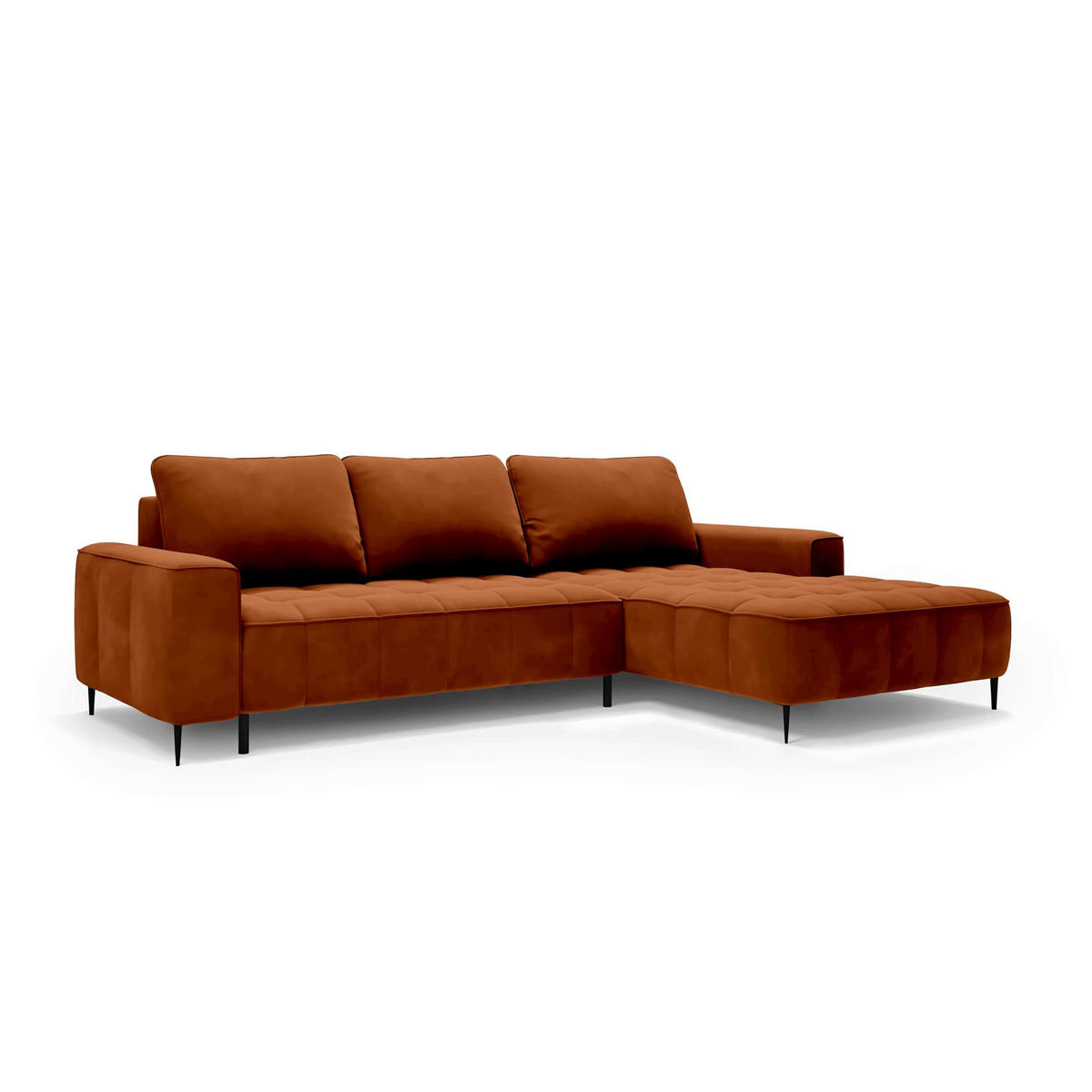 ECKSOFA Francessco Cappuccino - Cappuccino, Textil (280/90/166cm) - Pillovely