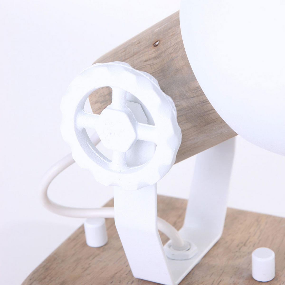 LED WANDLEUCHTE Eichenholz Weiß Metall - Weiß, Holz (9/3/11.5cm)