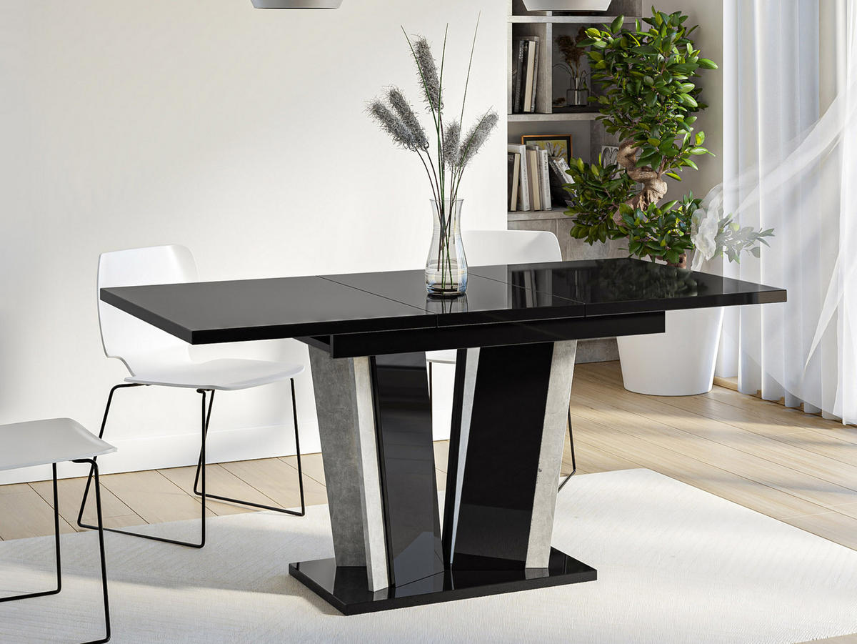 ESSTISCH ausziehbar Doha II - Weiß Hochglanz, Holzwerkstoff (80/120/75cm) - MIRJAN24