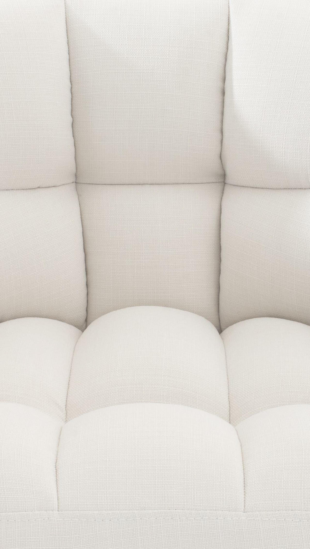 SESSEL Stoff weiß - Schwarz/Weiß, Textil/Metall (64/75/48cm) - CLP