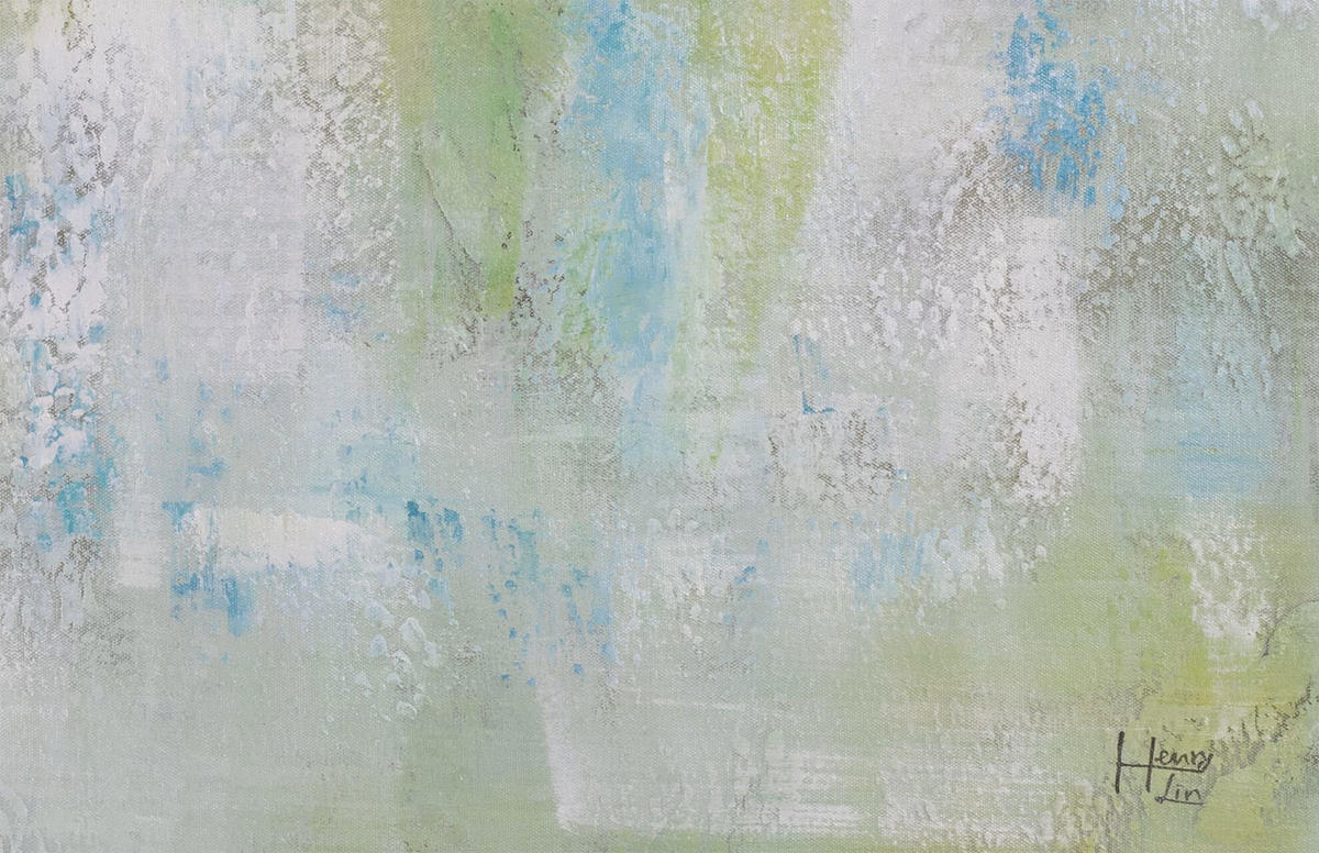ACRYLBILD HANDGEMALT 100/75 cm - Türkis/Beige, Holz/Textil (100/75cm) - KUNSTLOFT