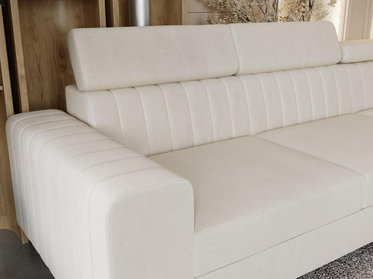 ECKSOFA Berona Beige Rechts - Beige, Holz/Textil (255/190cm) - Graingold