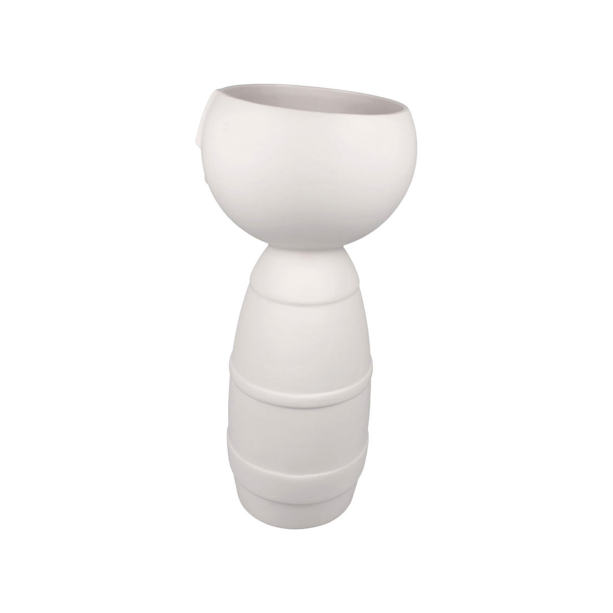 VASE "KLAUS" Studio 8 Vultus weiß 30 cm - Weiß, Keramik (30cm) - Goebel