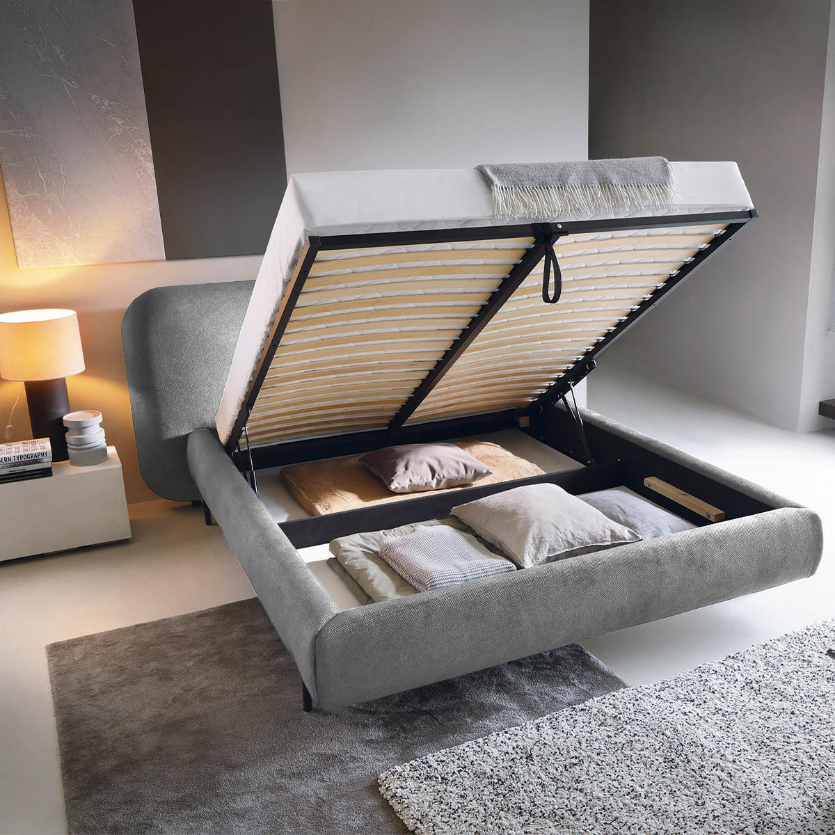 BOXBETT 180/200 Tobias Grau - Grau, Holz (180/200cm) - Petits-meubles