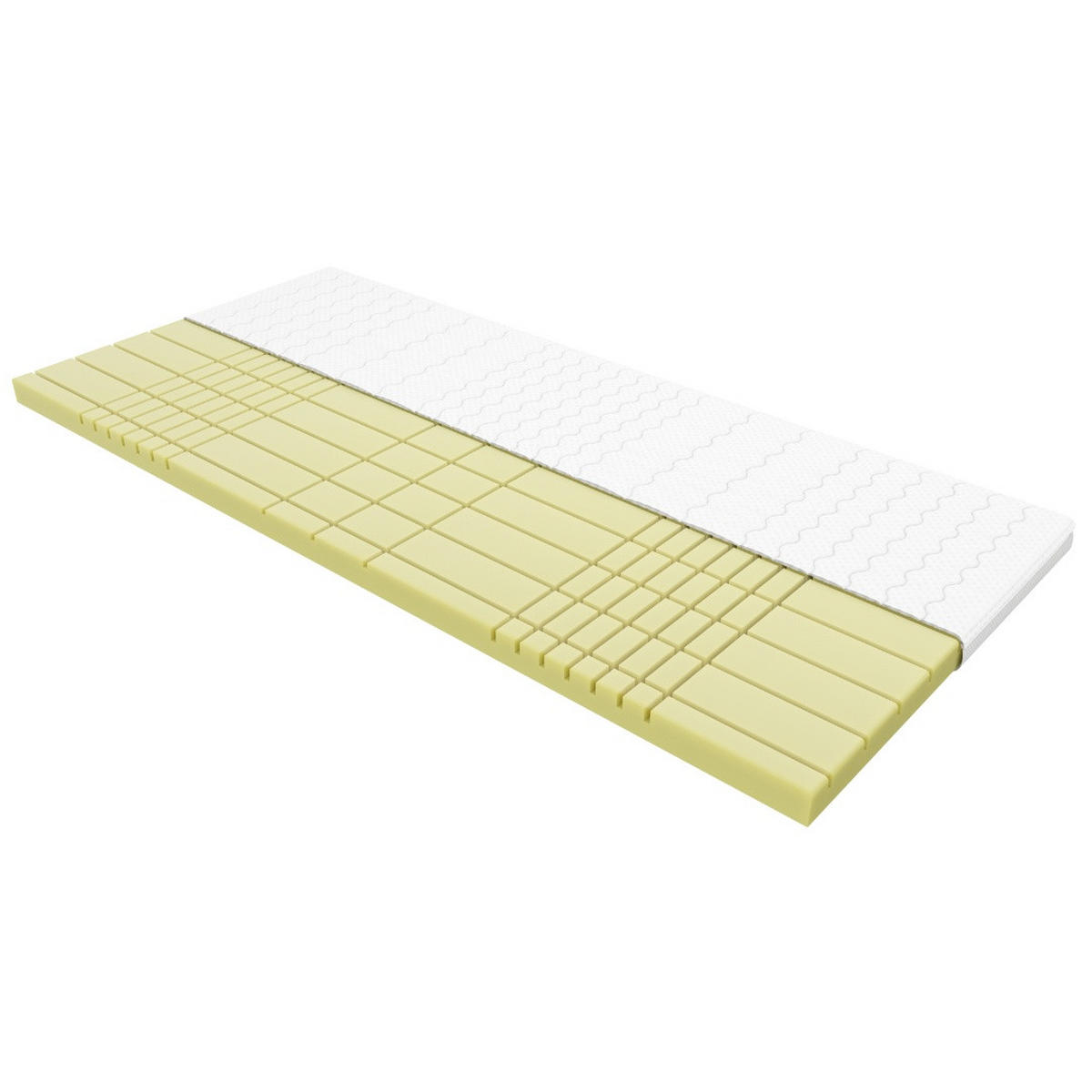 KALTSCHAUM TOPPER 7-Zonen 150/190 cm - 8cm Höhe & Tencel Bezug - Weiß, Textil (150/190cm) - AM Qualitätsmatratzen