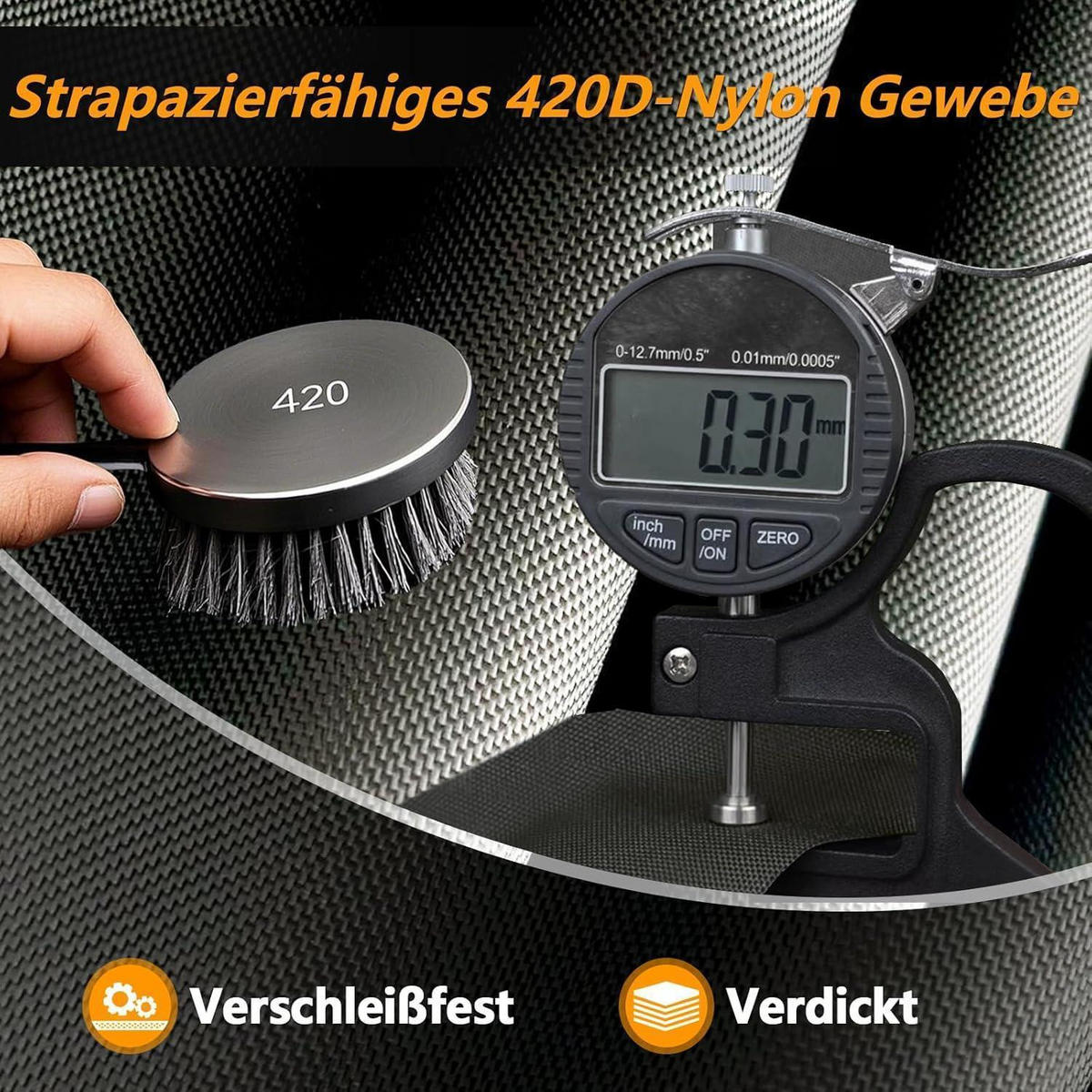 ABDECKHAUBE Gasgrill 420D Nylon 82 x 61 x 110 cm - Schwarz, Kunststoff (82/61/110cm)