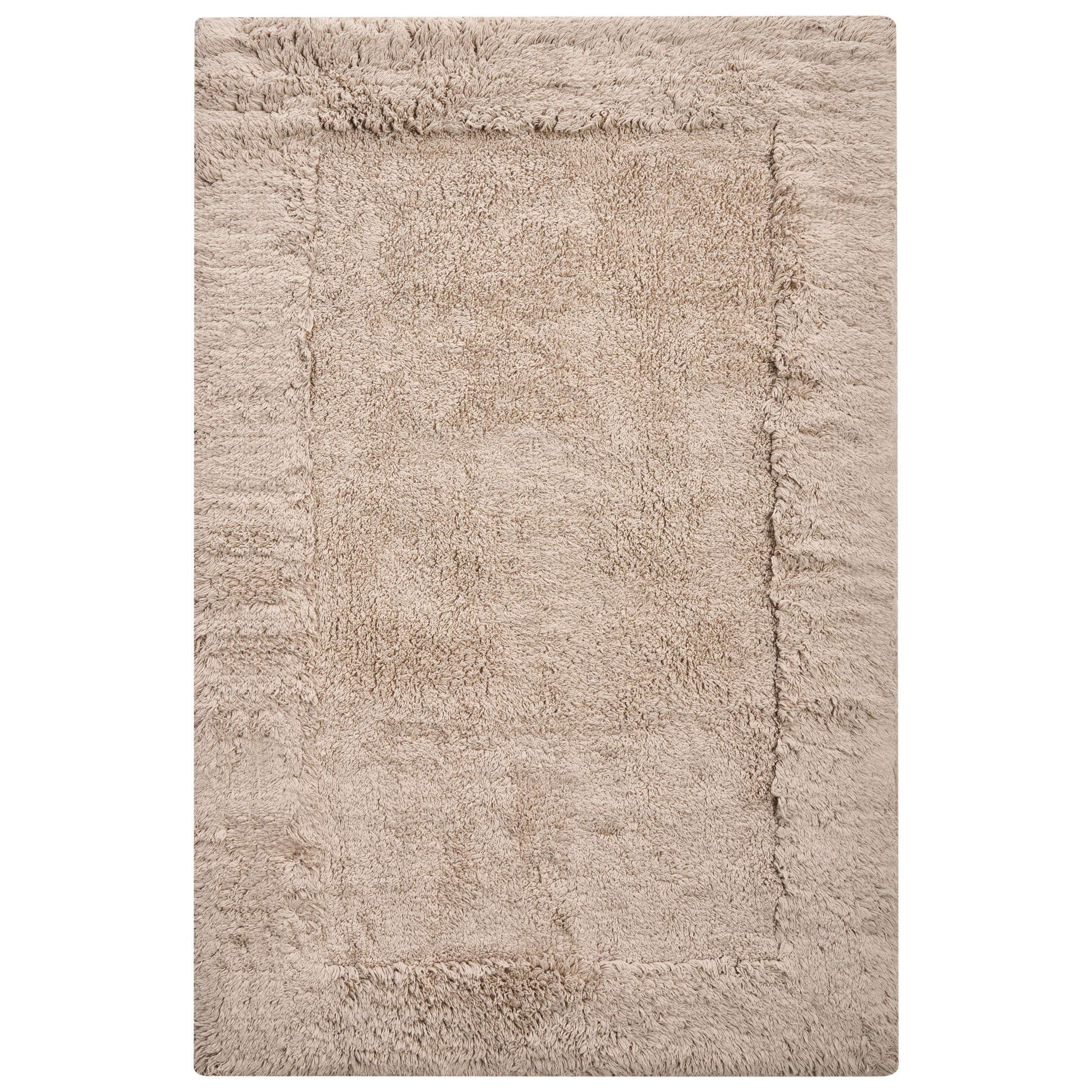 BADEMATTE Hellbraun 60/90 cm Baumwolle Babail - Hellbraun/Braun, Textil (60/90cm) - Beliani