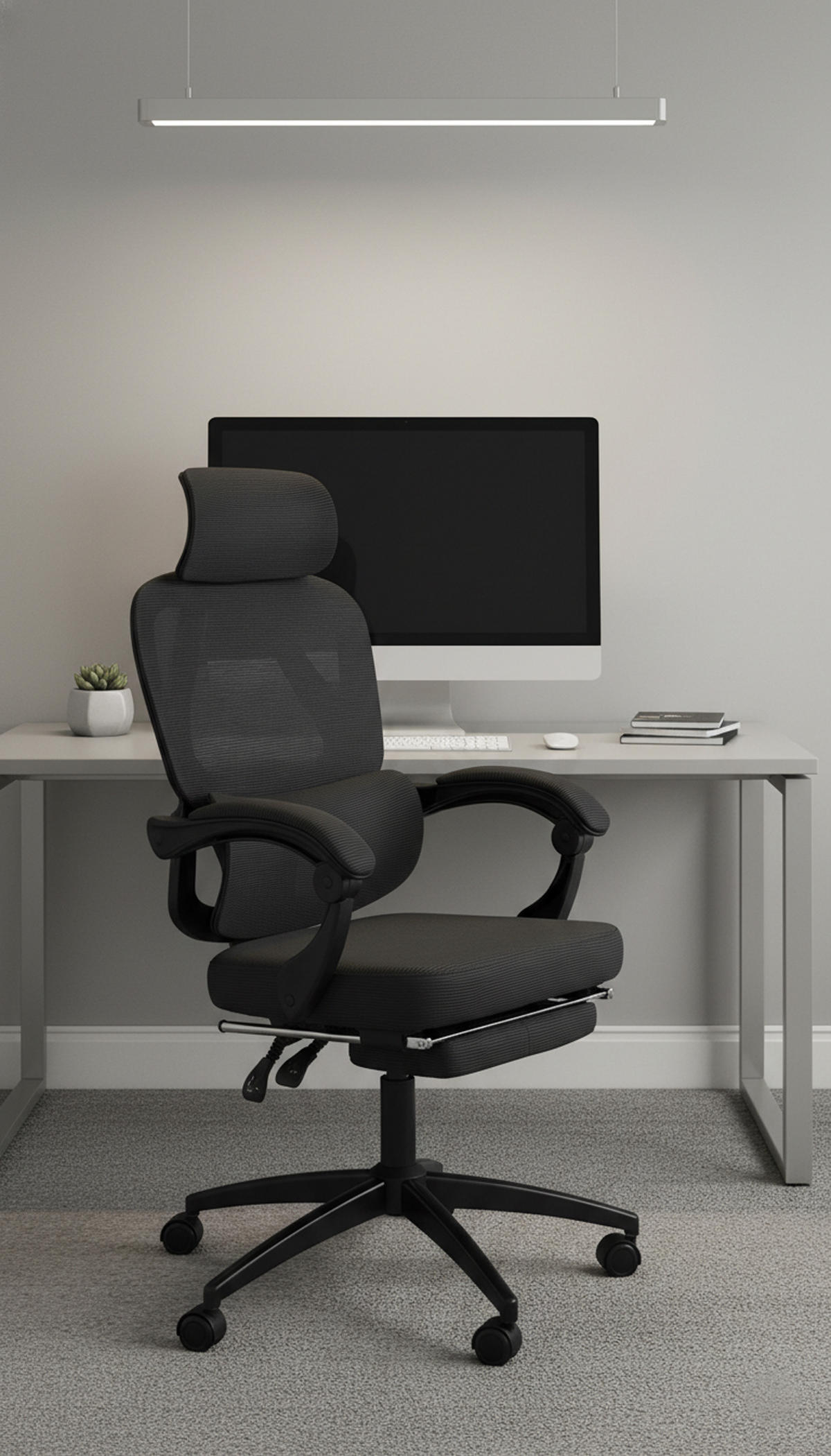 BÜROSTUHL Zeron schwarz - Schwarz, Textil/Metall (61/150/69cm) - TPFLiving
