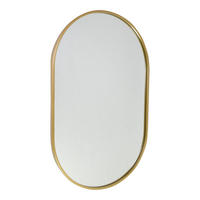 WANDSPIEGEL Boston Gold - Goldfarben, Metall (50/80/4cm) - Fragix
