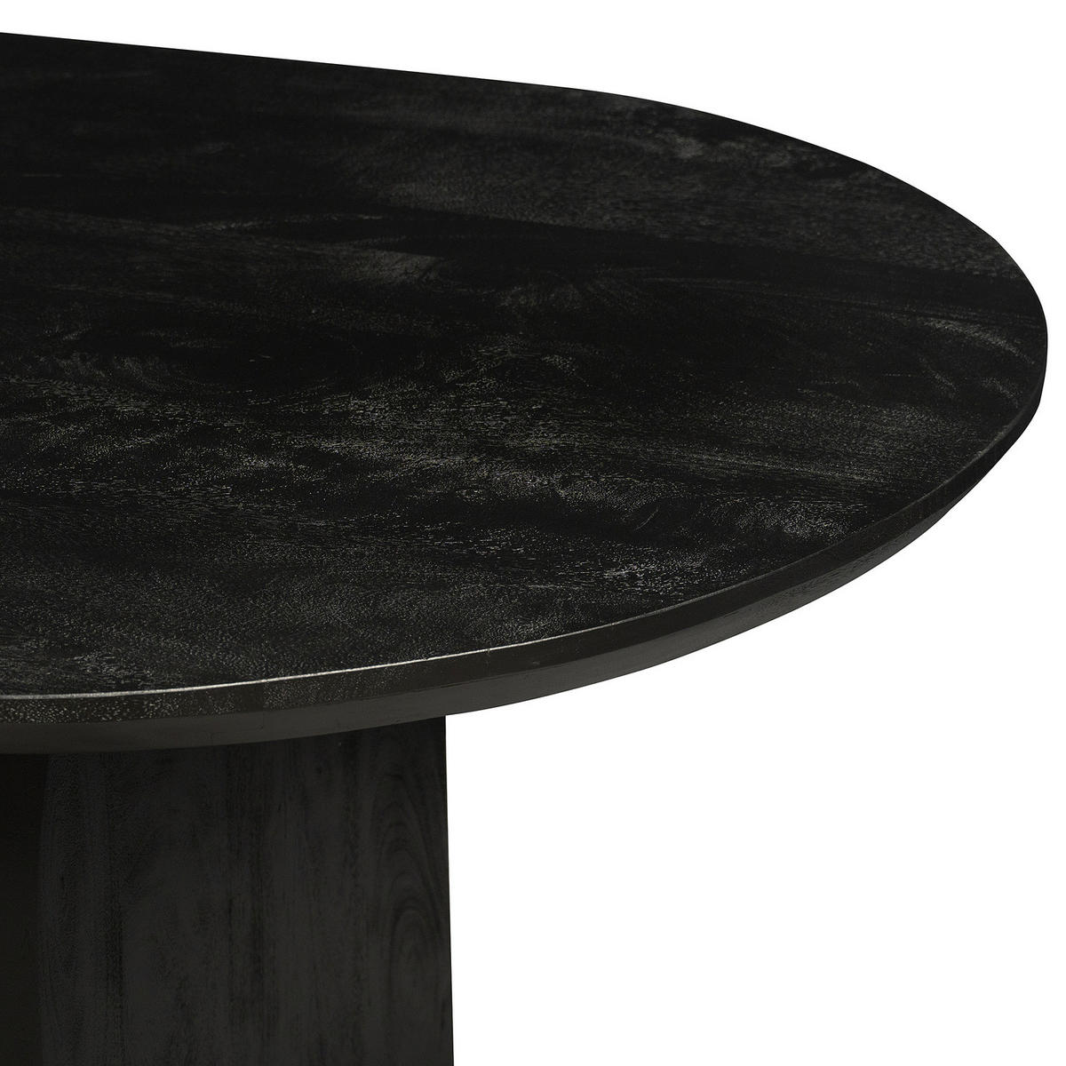 MASSIVER ESSTISCH - Massivholz - Mangoholz - Schwarz, Holz (100/220/77cm) - home24