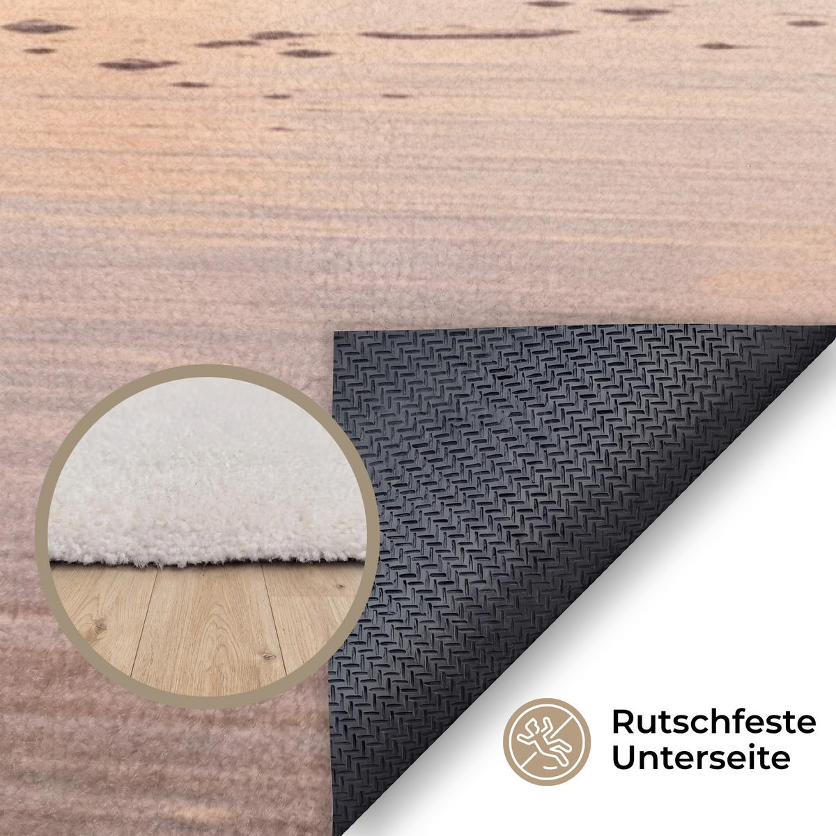KOBERCE - Pláž - Príboj - Oblaky - 120x180 cm - svetloružová, textil/plast (120/0.4cm) - OnlyWow