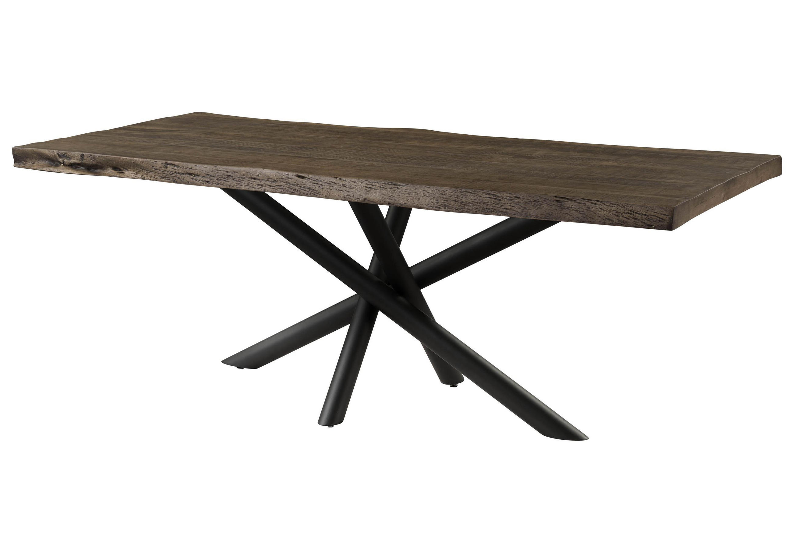 BAUMTISCH Mango 200x100x76 grau lackiert / Mikado-Beine anthrazit matt FREEFORM 5 - Anthrazit/Grau, Holz (200/100/76cm) - Massivmoebel24
