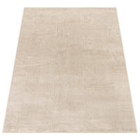 TEPPICH Kurzflor Unifarben Wohnzimmer schmutzabweisend Beige Rechteckig 120x160 - Beige, Textil (120/160cm) - KADIMA DESIGN