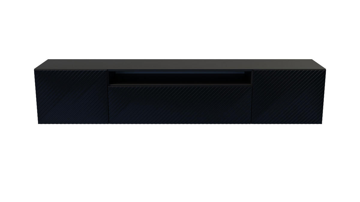 TV-SCHRANK KLER - Schwarz, Holzwerkstoff (200/40/41cm) - Meblini