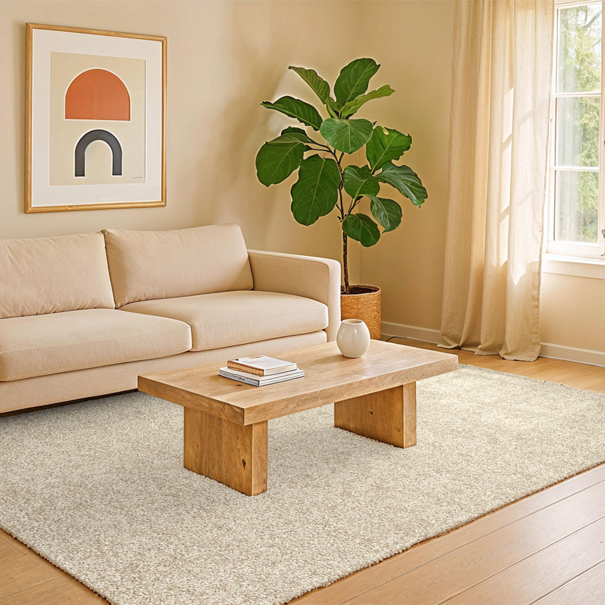 PREPROGA Mist Solar Cream 140/200 cm - rumena, umetna masa/tekstil (140/200cm) - Lola&Moi