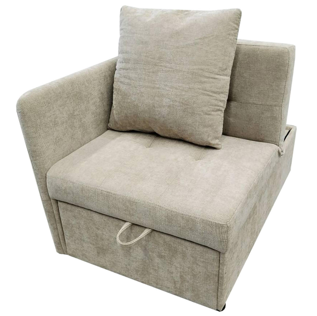 ROZKLADACIA pohovka s ľanovým poťahom, 177/68/65 cm béžové, 3 v 1 - béžová, textil (68/65/177cm) - BEAOK