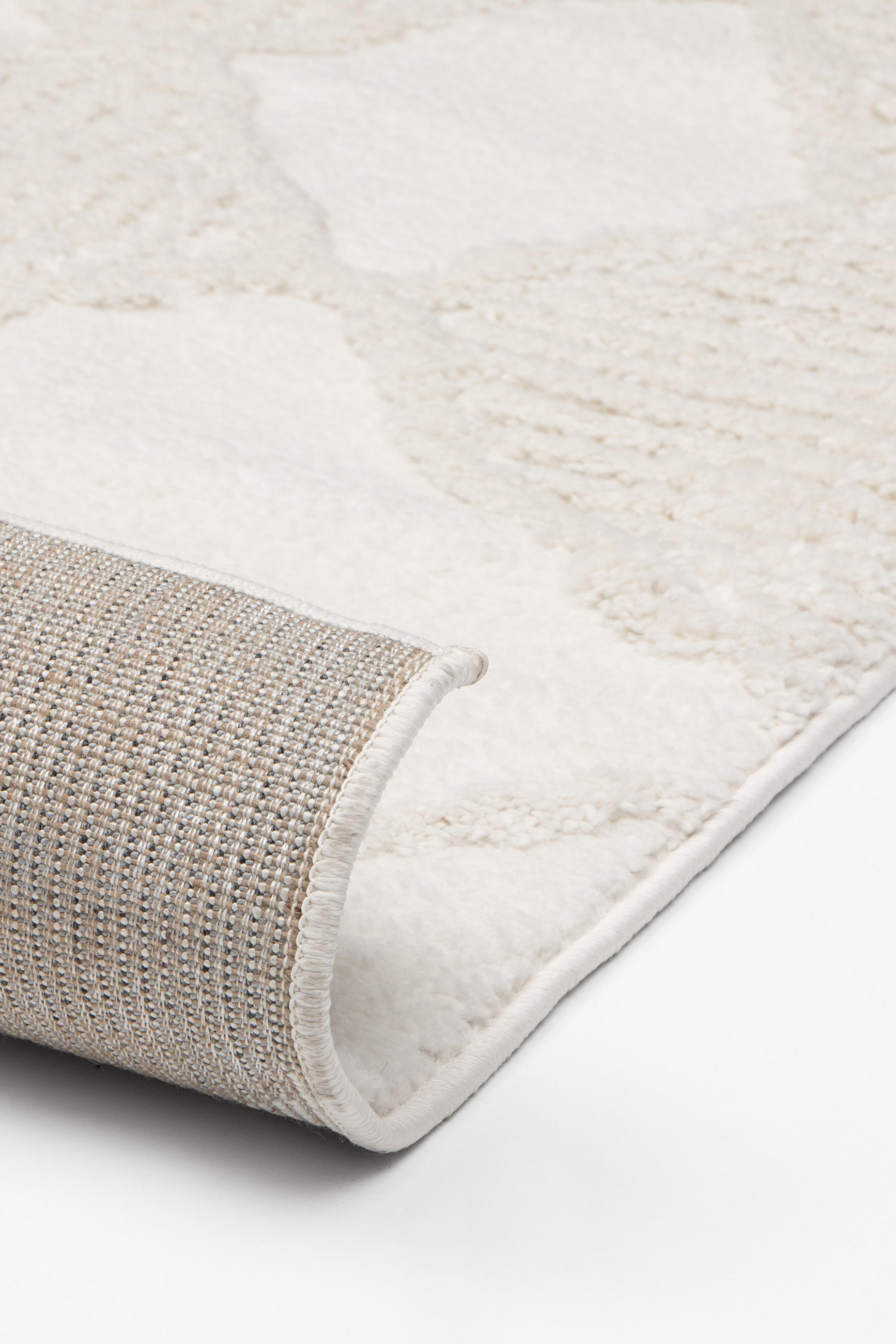 SOFT-TEPPICH Nordic Weiß Ø200 cm - Weiß, Textil (200/200cm) - Tesso Living