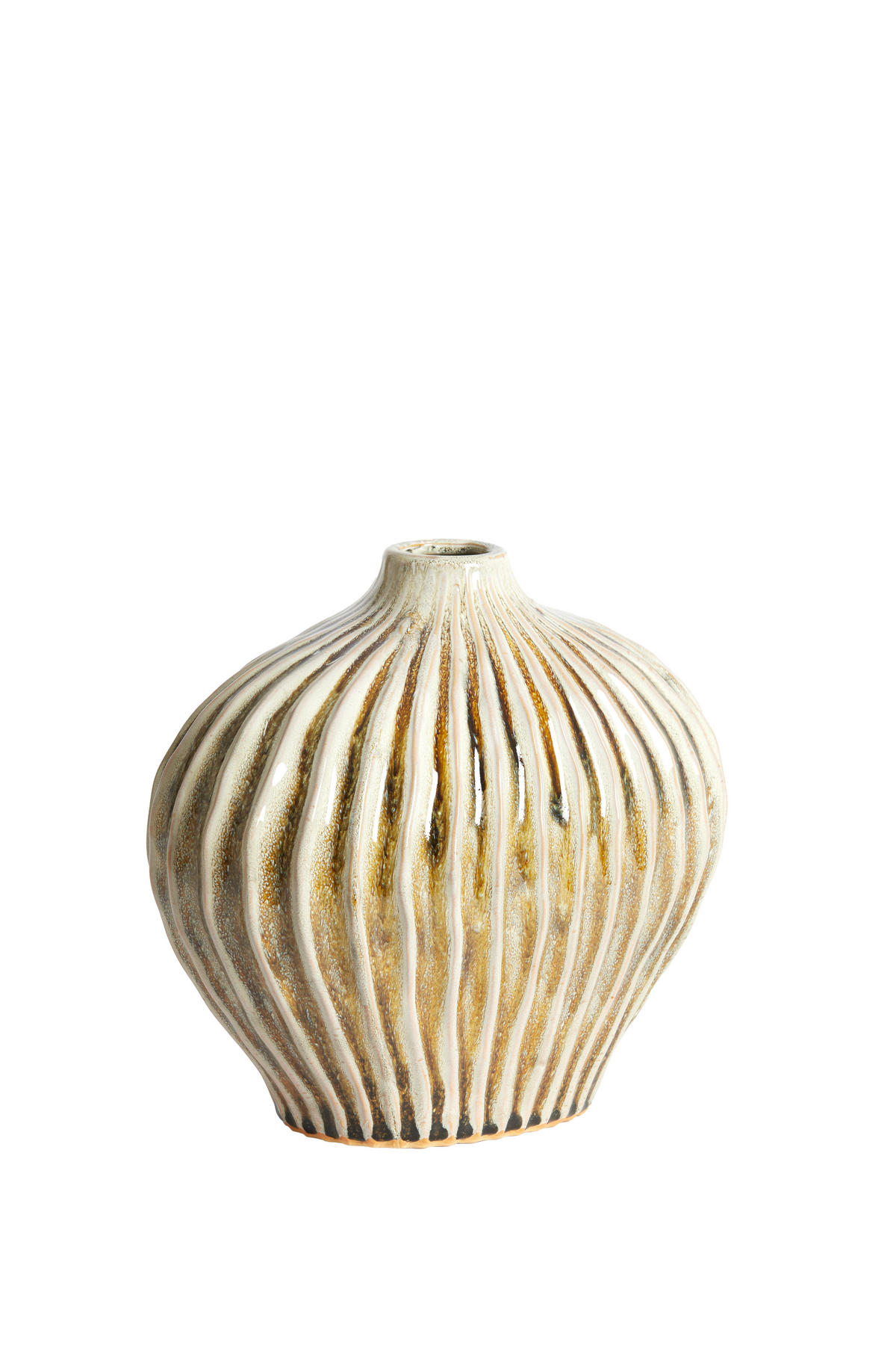 VAZE Lorito Grün 30/16/25 cm - Grün, Keramik (25cm) - Light & Living