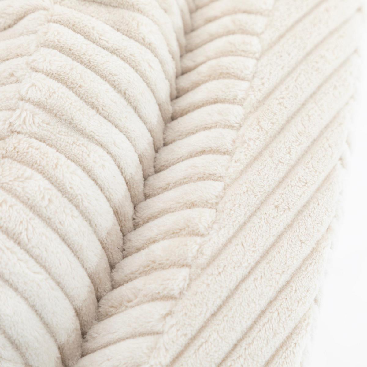SCHAUKELSTUHL 74/94/96 cm aus Cordstoff mit Federkern und Gleitschutz, Beige - Beige, Textil (94/96/74cm) - Redom