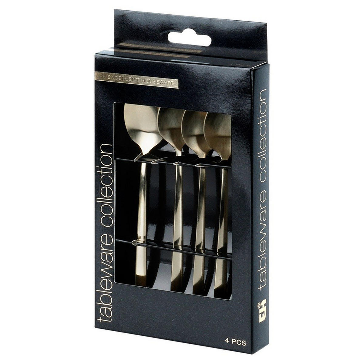 TEELÖFFEL Stahl 4 Stück. Gold - Goldfarben, Metall - Excellent Houseware